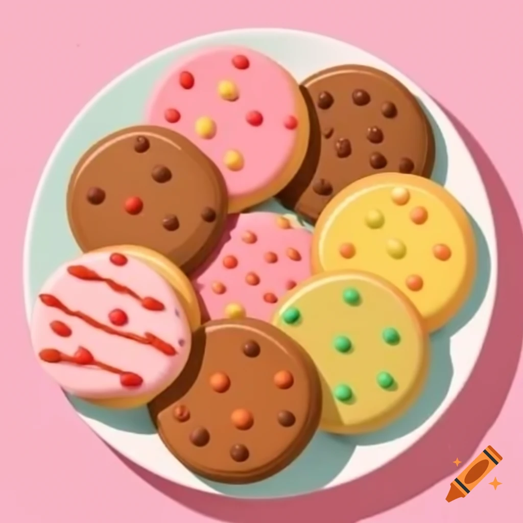 Plate of delicious cookies