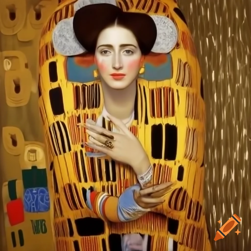 Variation of Klimt's iconic painting The Kiss