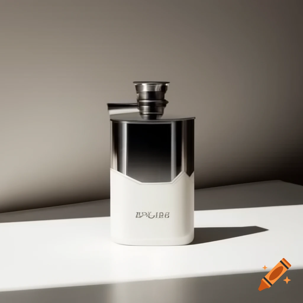 Flask Rice Modern Sleek, modern flask with polished design and engraved phrase 'ART DE ...