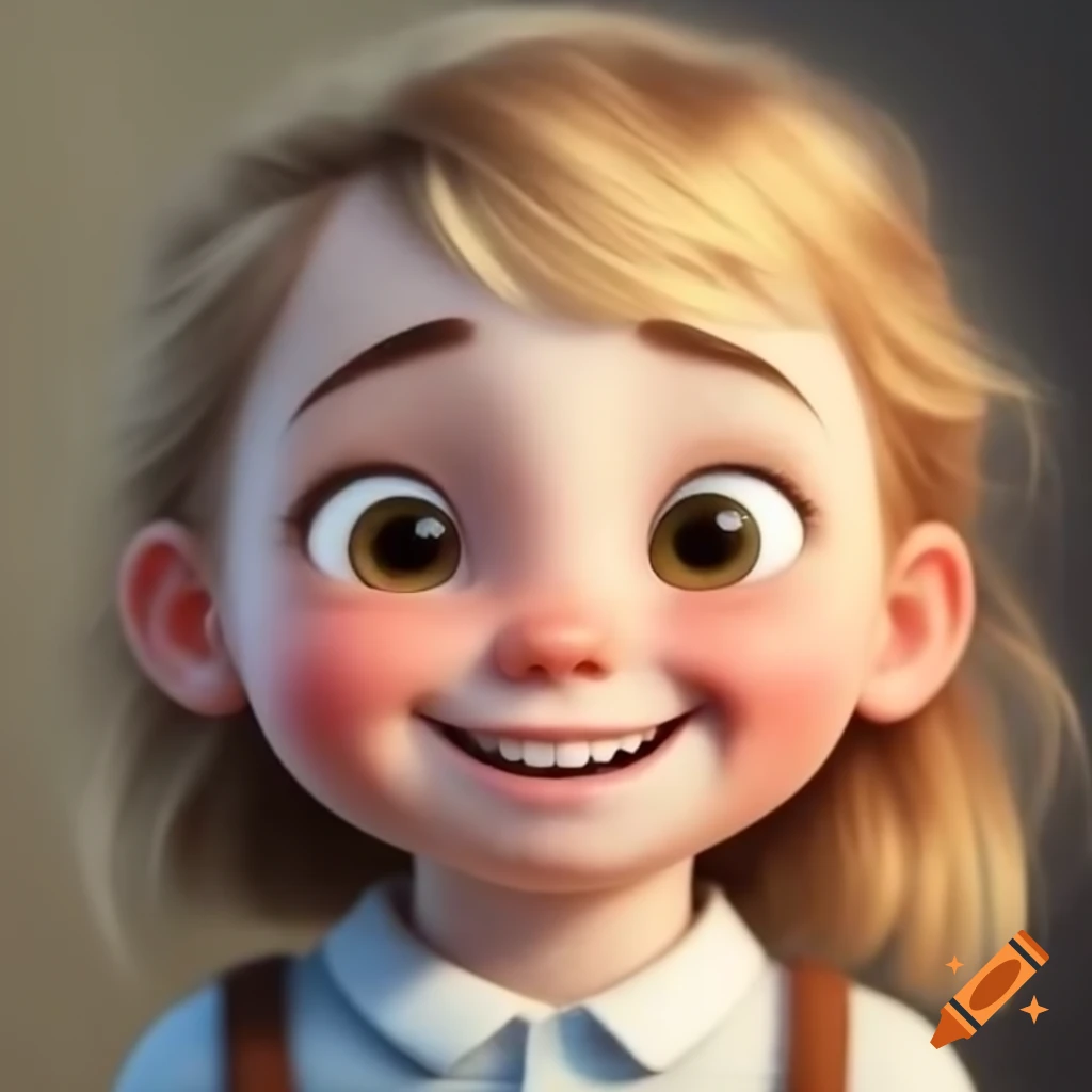Joyful blonde girl smiling