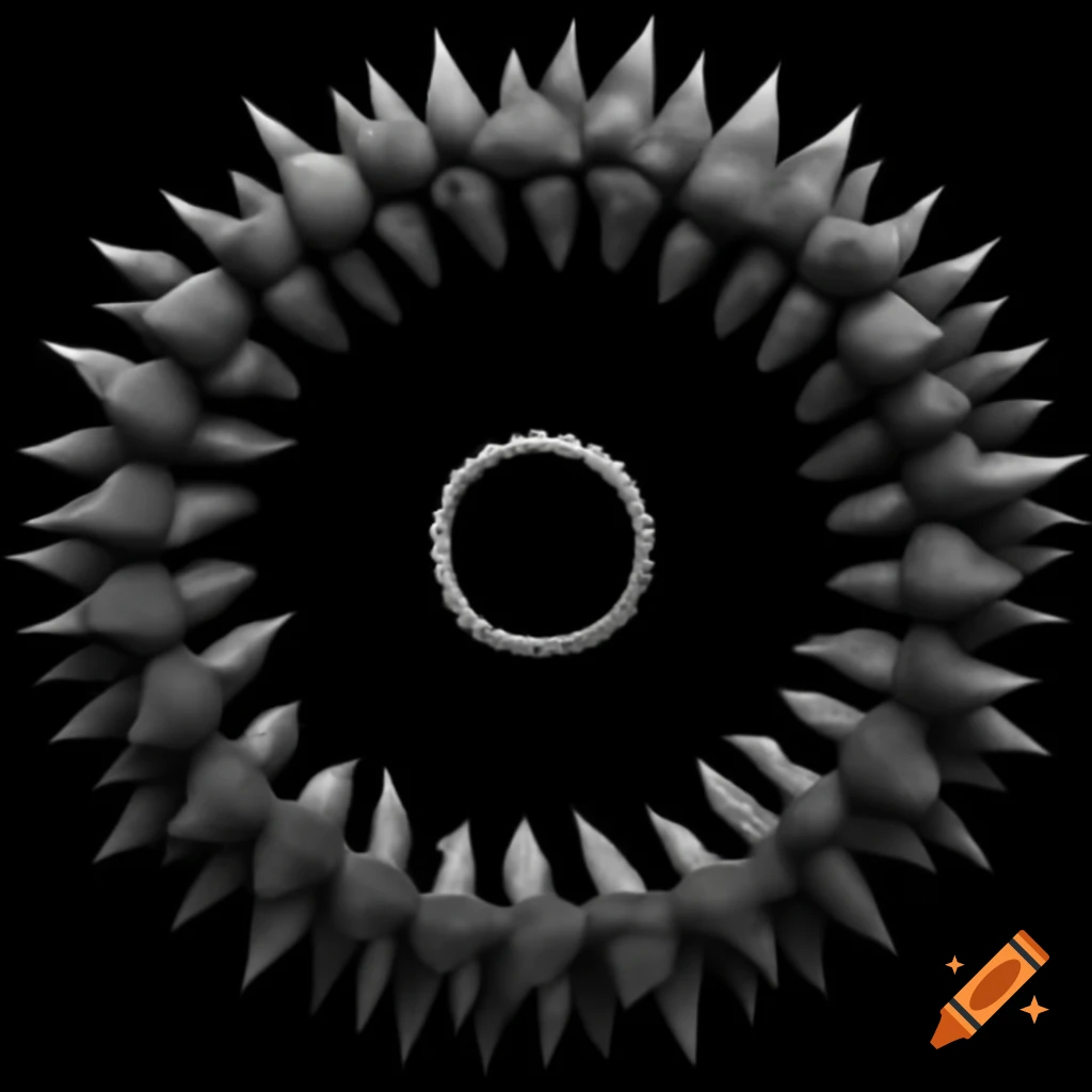 Spiky Bumpy Pattern Three distinct circles: spiky, bumpy, and smooth textures on Craiyon