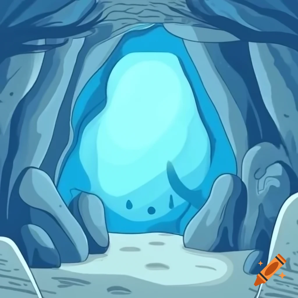 Inside view of an underwater cave