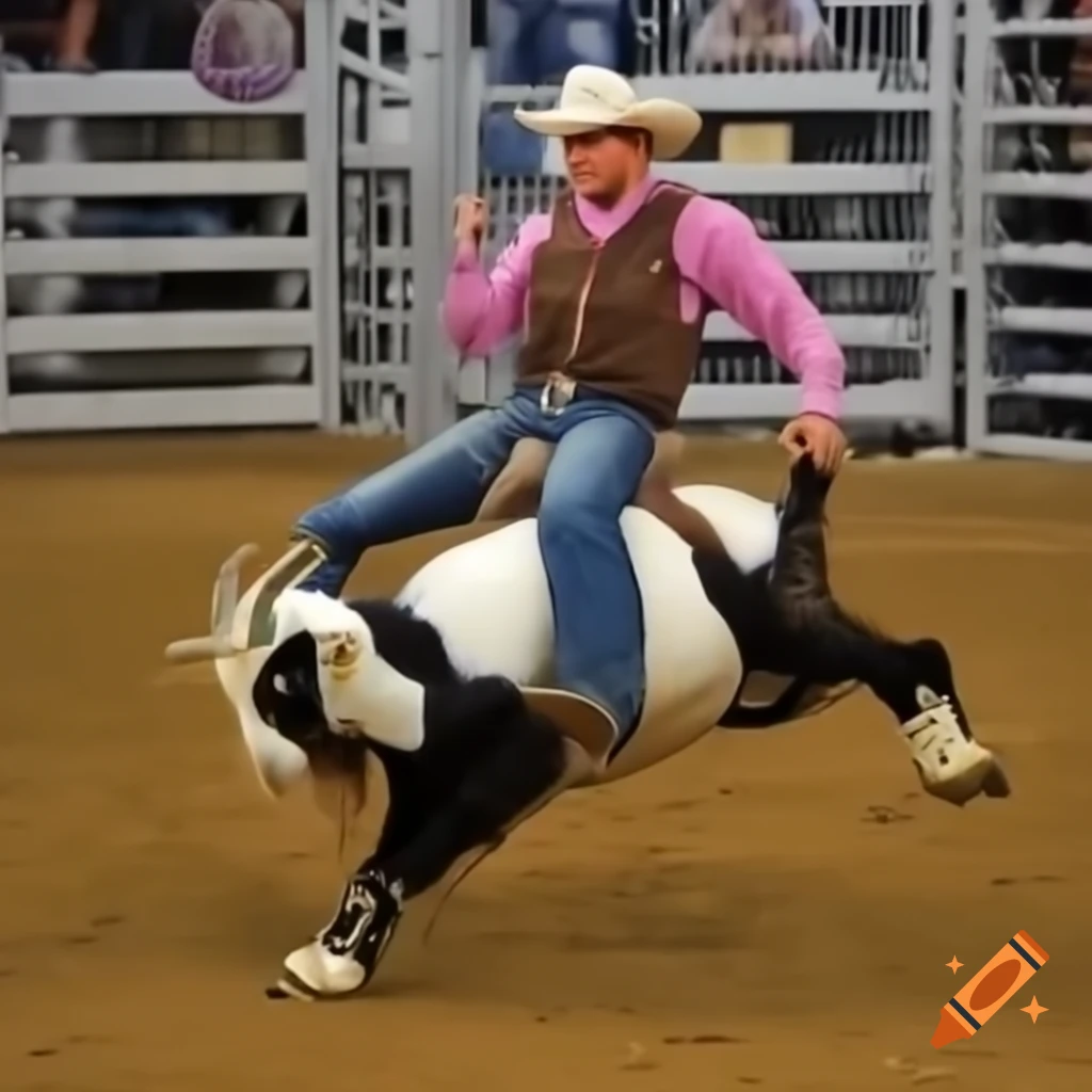 Goats participating in a rodeo event