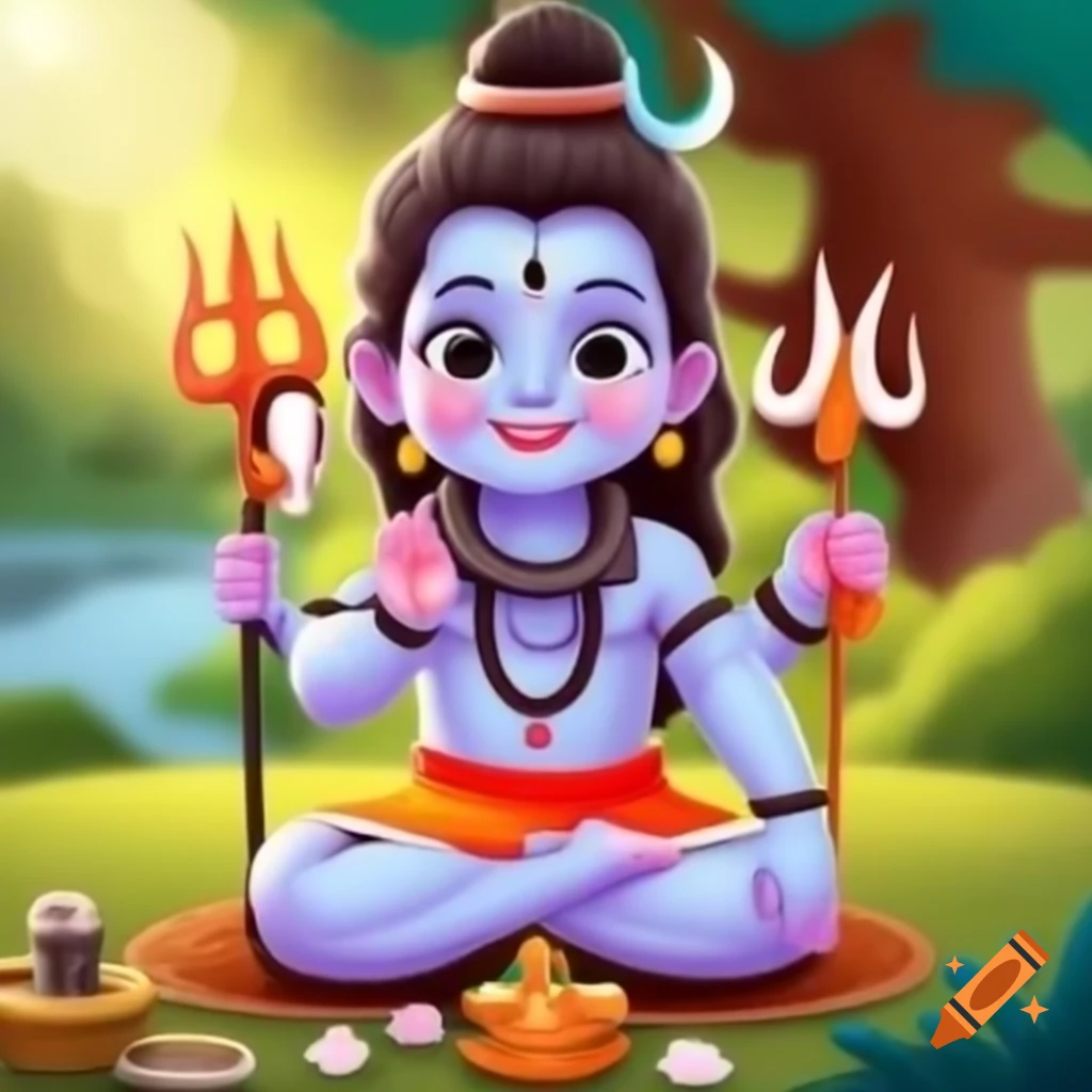 Children celebrating Shivratri festival