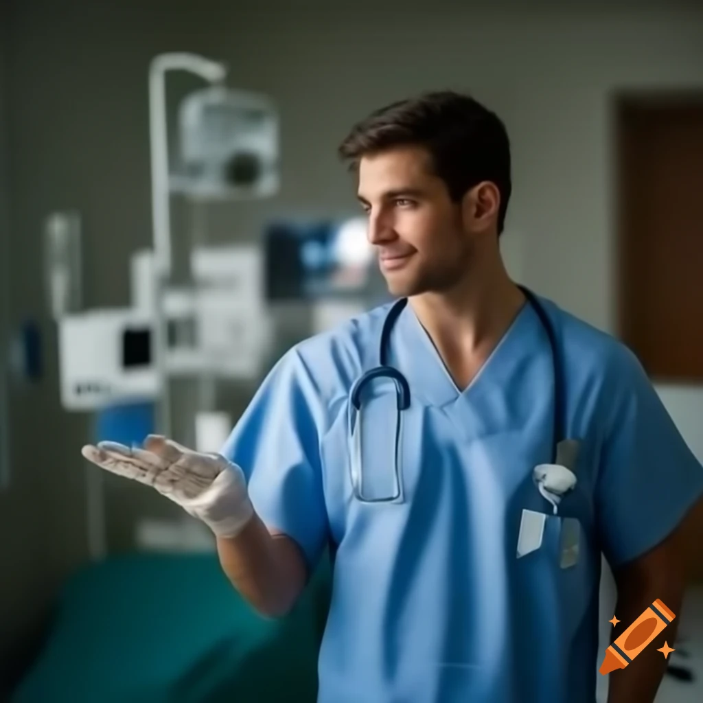 Dedicated young physician managing a busy hospital practice