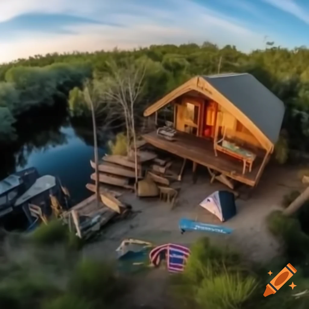 Natural recreation area for fishing and camping