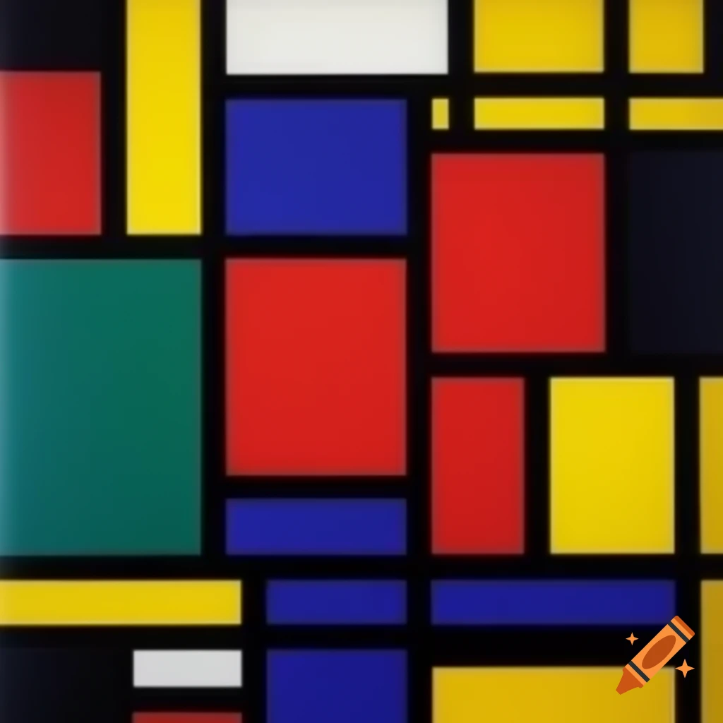 Artwork inspired by Mondrian's geometric abstraction