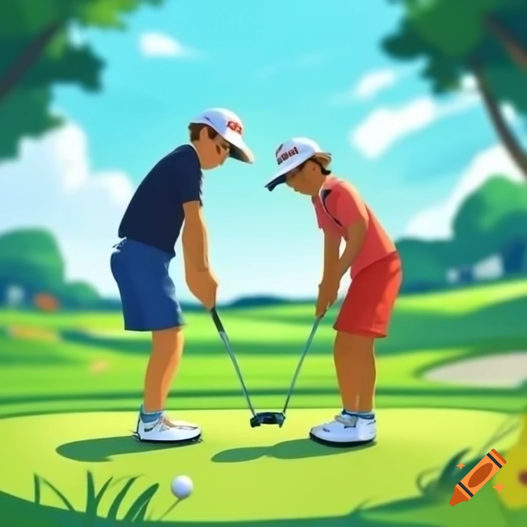 Two men enjoying a game of golf