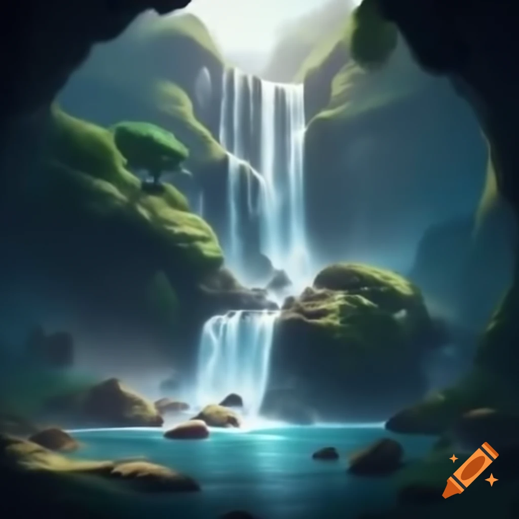 Stunning waterfalls cascading down rocks