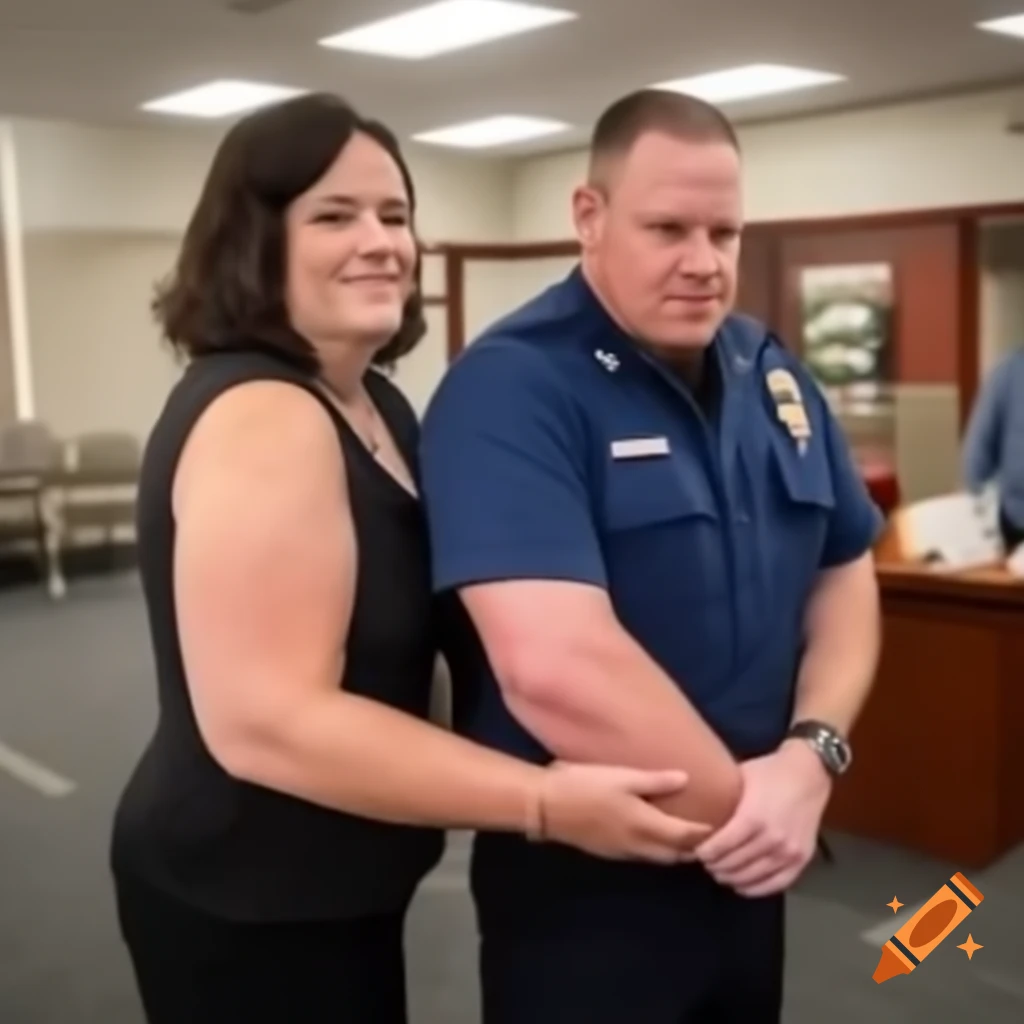 Couple at emergency department reception, man with injured right arm
