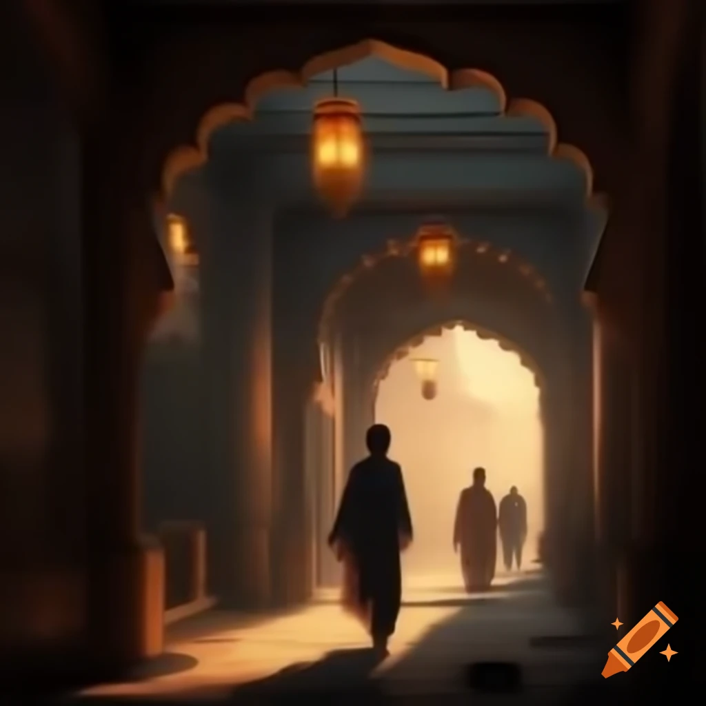 Cinematic digital illustration inspired by Urdu storytelling theme for YouTube Shorts