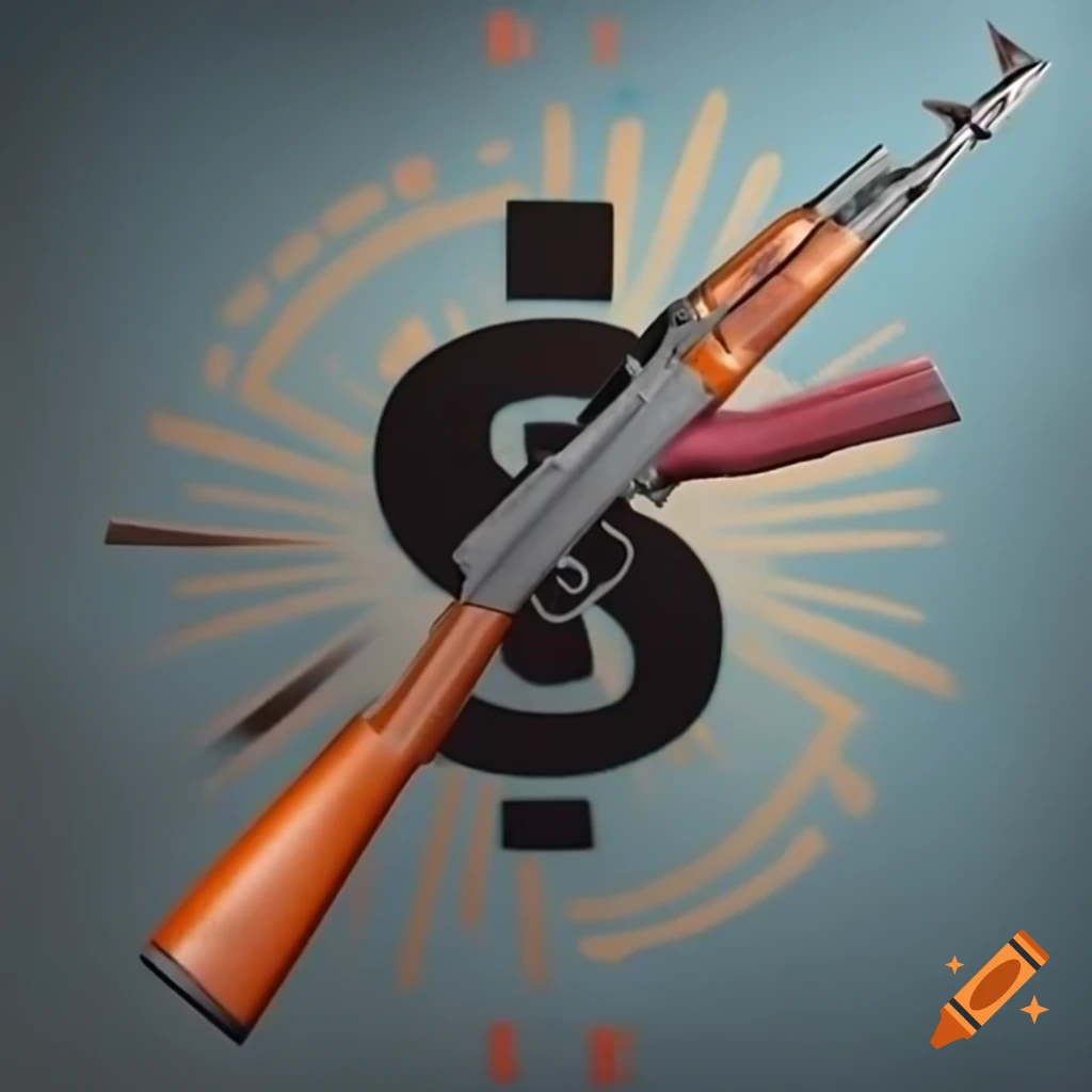 Gloowall logo themed around AK47 for 8th anniversary