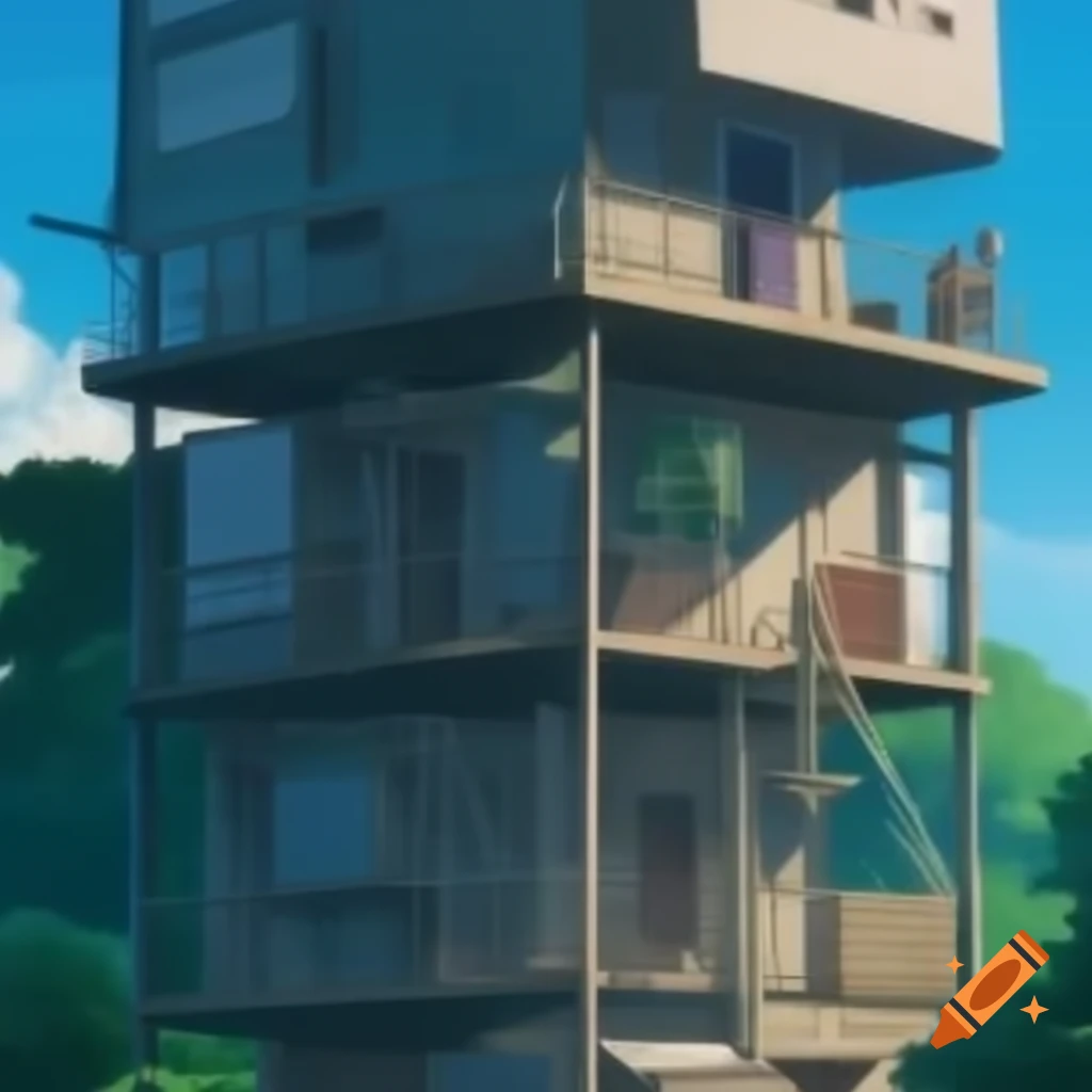 Five-level building with modern architecture