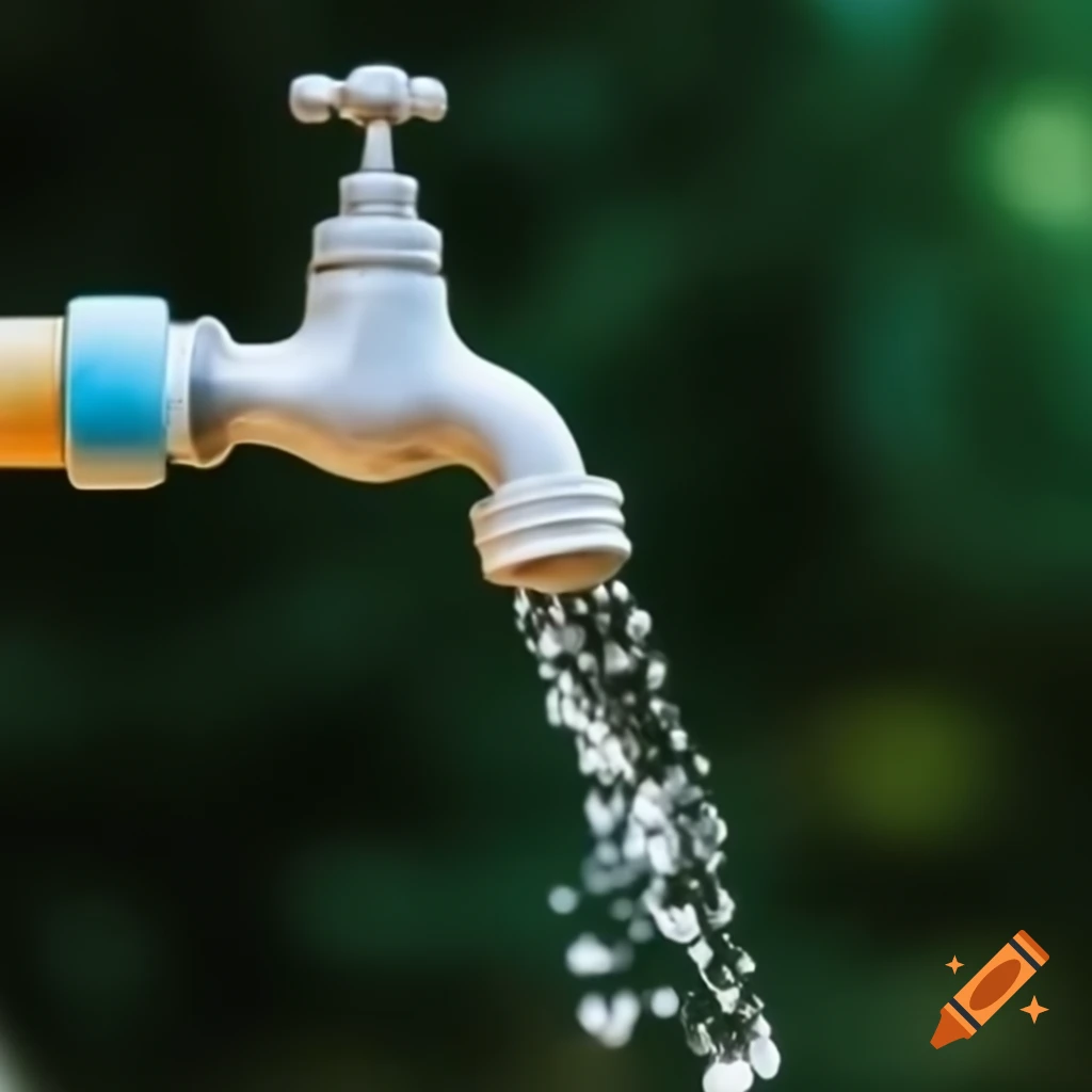 Water reservoir filling up from a tap