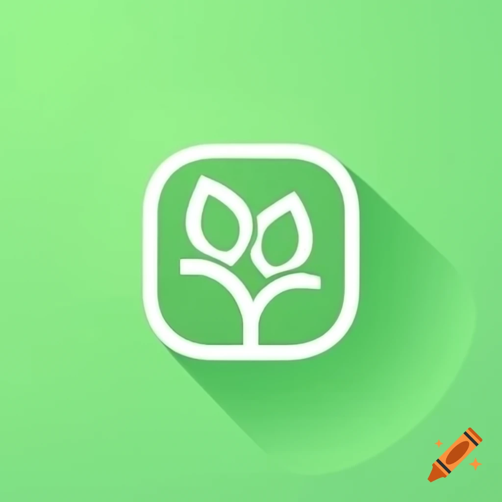 Green garden app icon focused on gardening