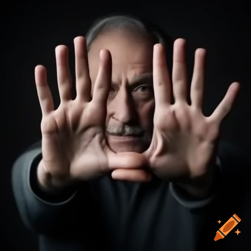Man gesturing no with his hands