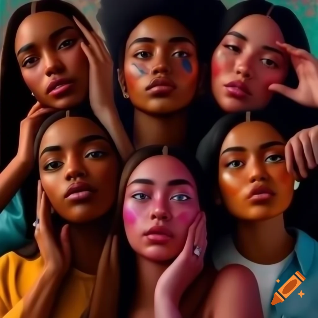 Vibrant digital collage of diverse human faces showing various emotions