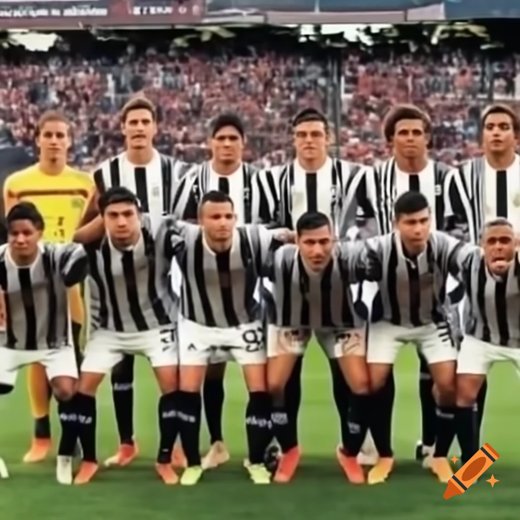 Strong looking soccer team in uniform