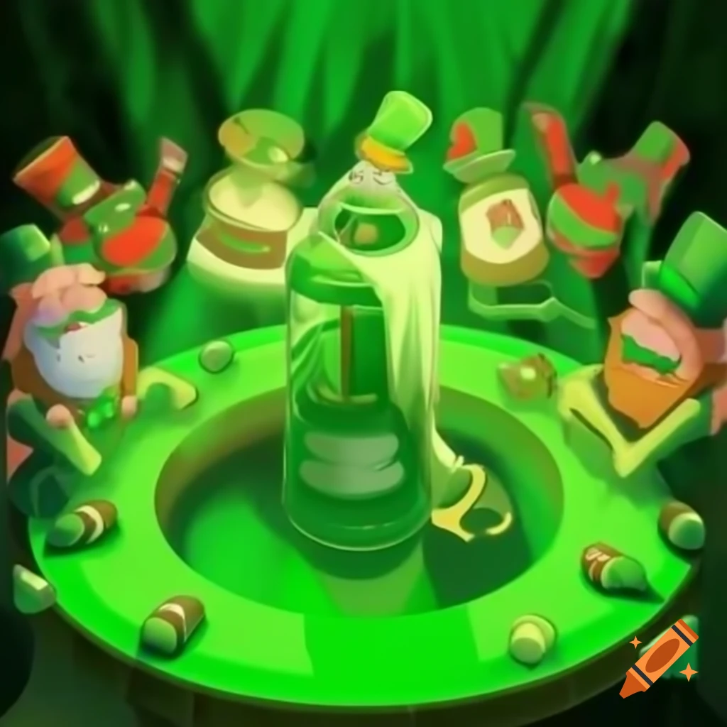Festive green atmosphere celebrating St. Patrick's Day