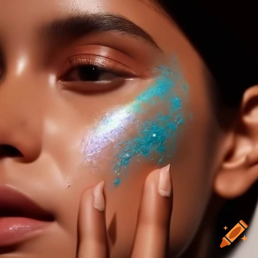 Sufi mystic skincare alchemy ritual with blue Moroccan powder
