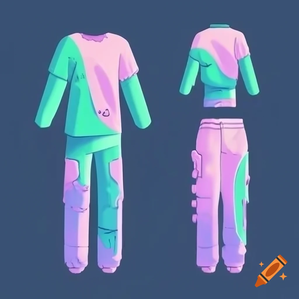 Innovative chameleon-like garment system with transforming t-shirt and cargo pants