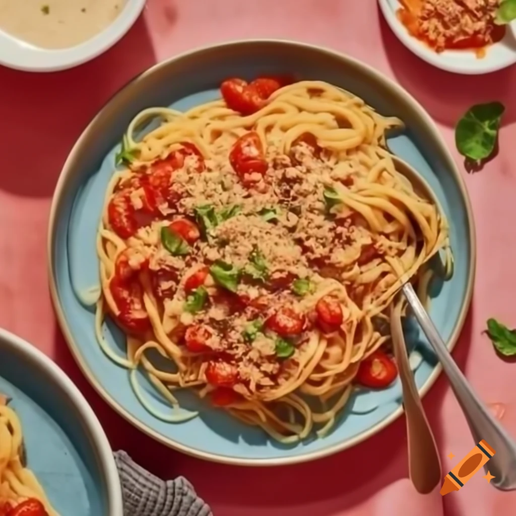 Beef meatballs with quinoa and tomato sauce served with spaghetti