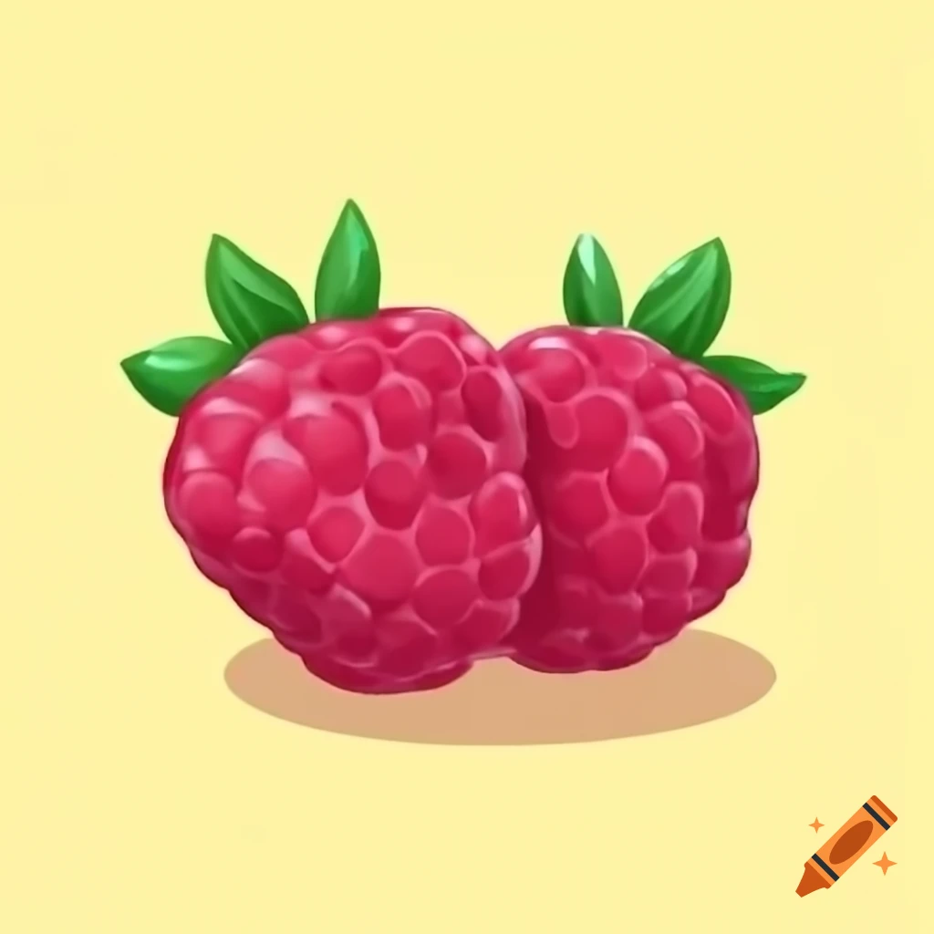 Raspberry fruit displayed beautifully