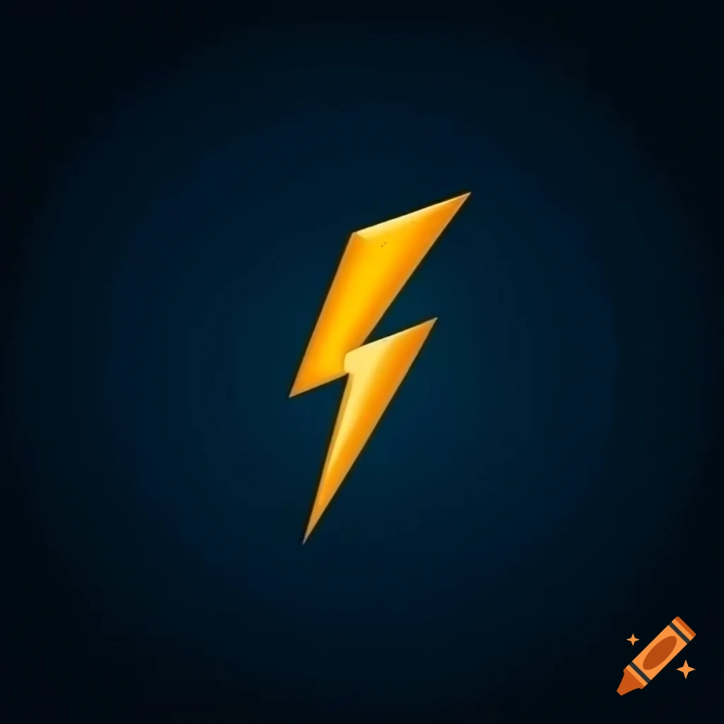 Symbol representing the lightning element in lightning bolt shape