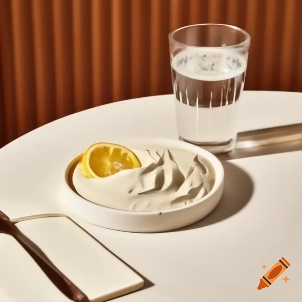 Roasted gram flour served on white plate with water cup and lemon