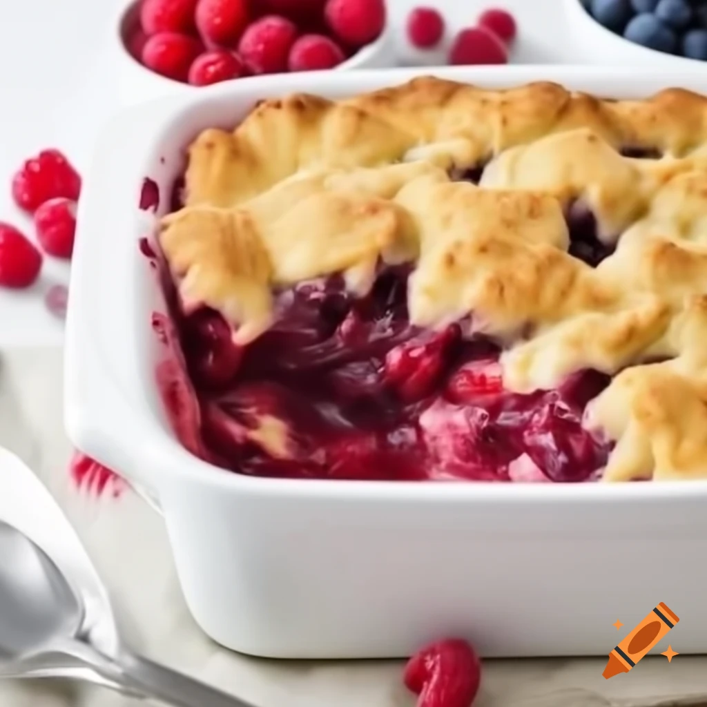 Delicious berry cobbler dessert