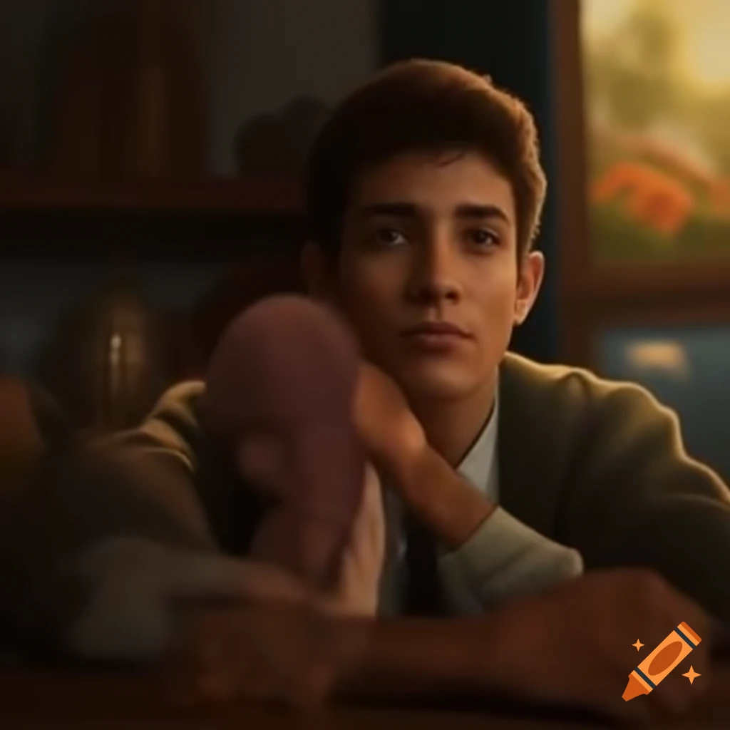 Young Latino man expressing feelings of sadness and depression