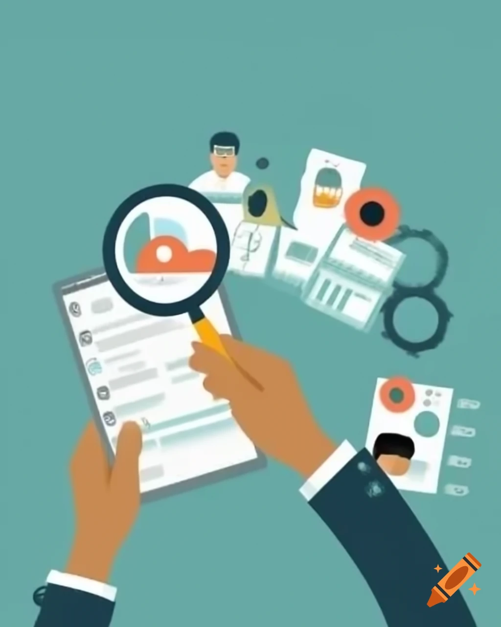Conceptual image illustrating research methodology and statistics