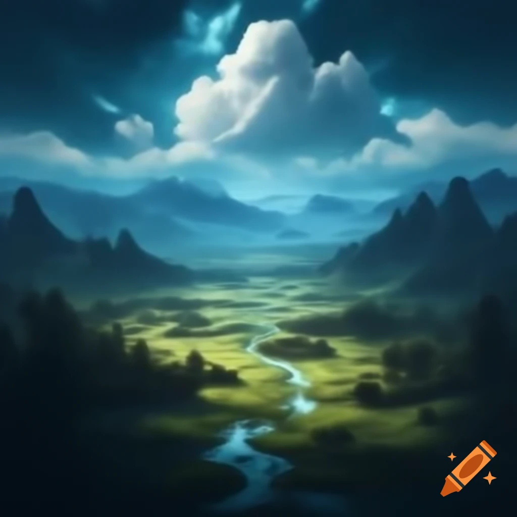 Breathtaking vista of pristine landscape inspiring adventure with motivational quote