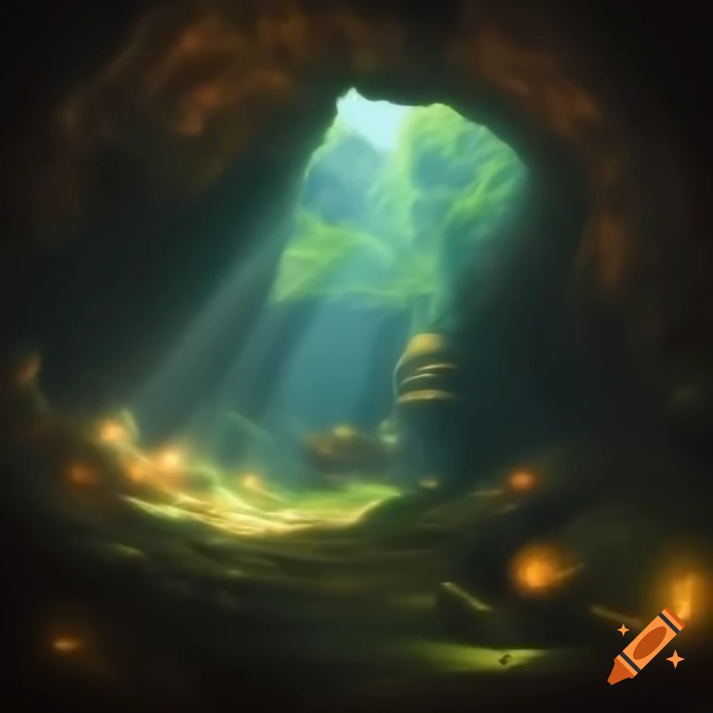 Cave with unique floor texture