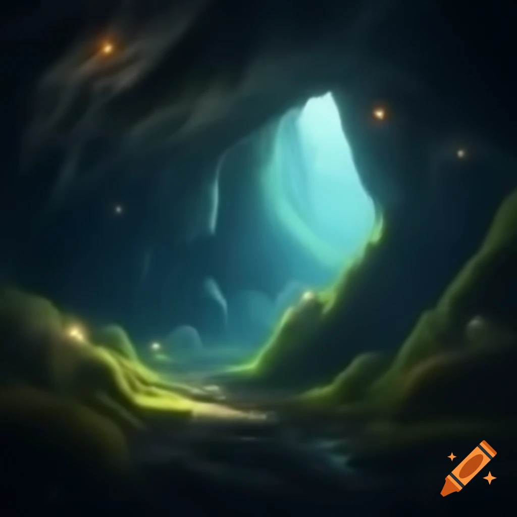 Cave with unique floor texture