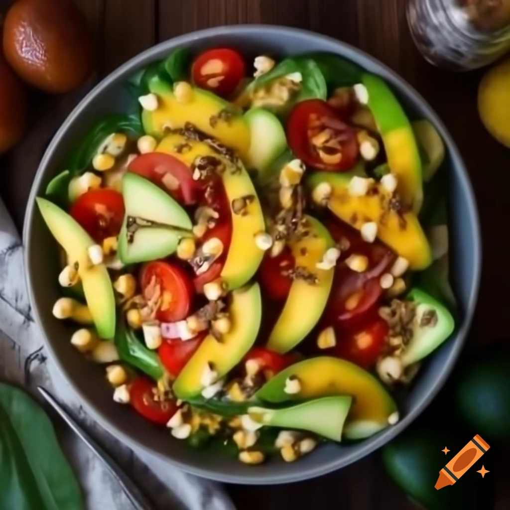 Delicious bean and corn salad with avocados, tomatoes, and lime