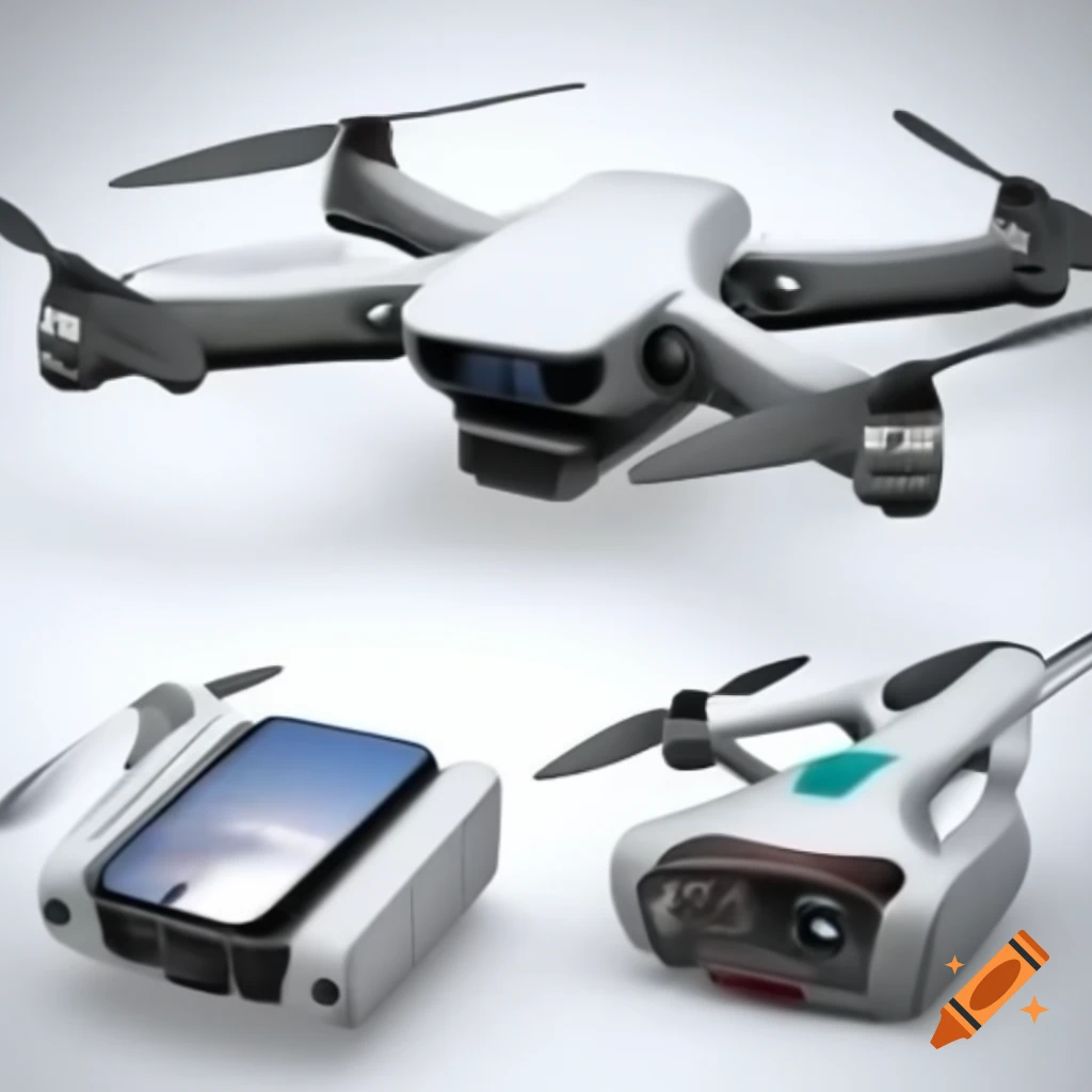 Futuristic window-cleaning drone with sleek design and high-tech features