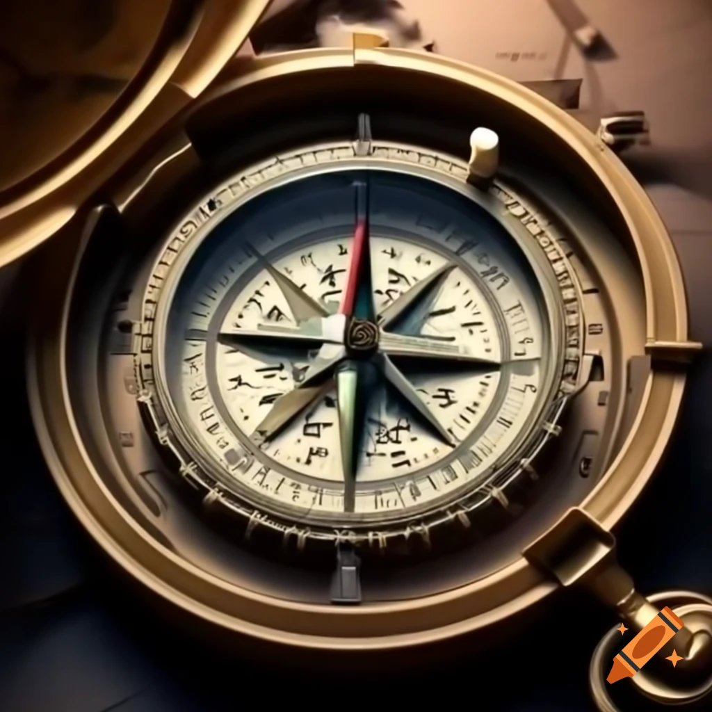 Compass on a textured background