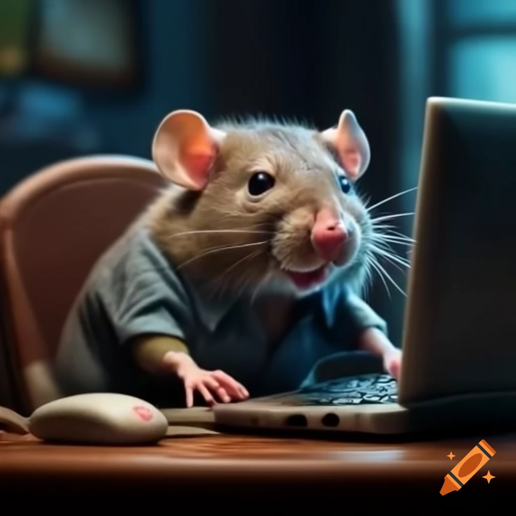 Rat using a computer