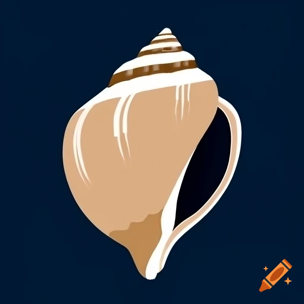Abstract shell illustration in Fauvism style on Craiyon