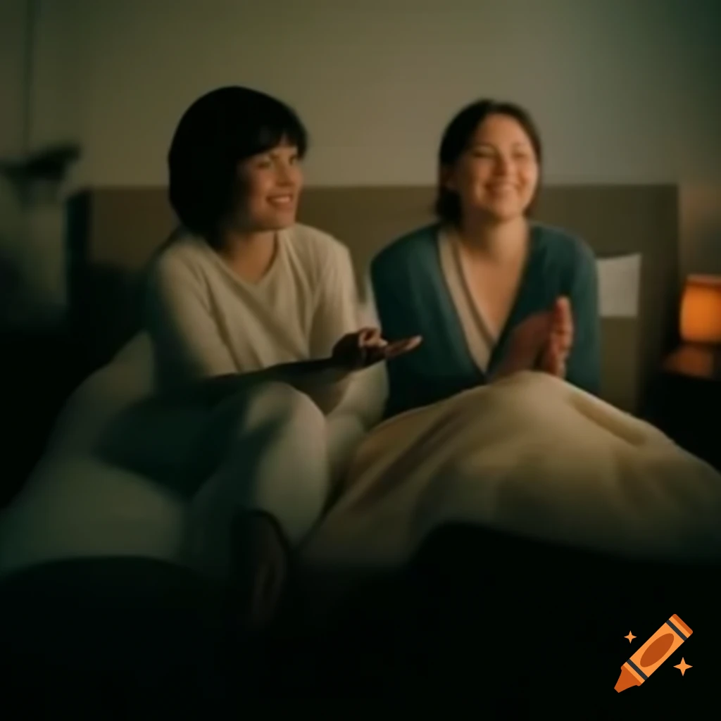 Two people discussing boundaries in a cozy setting