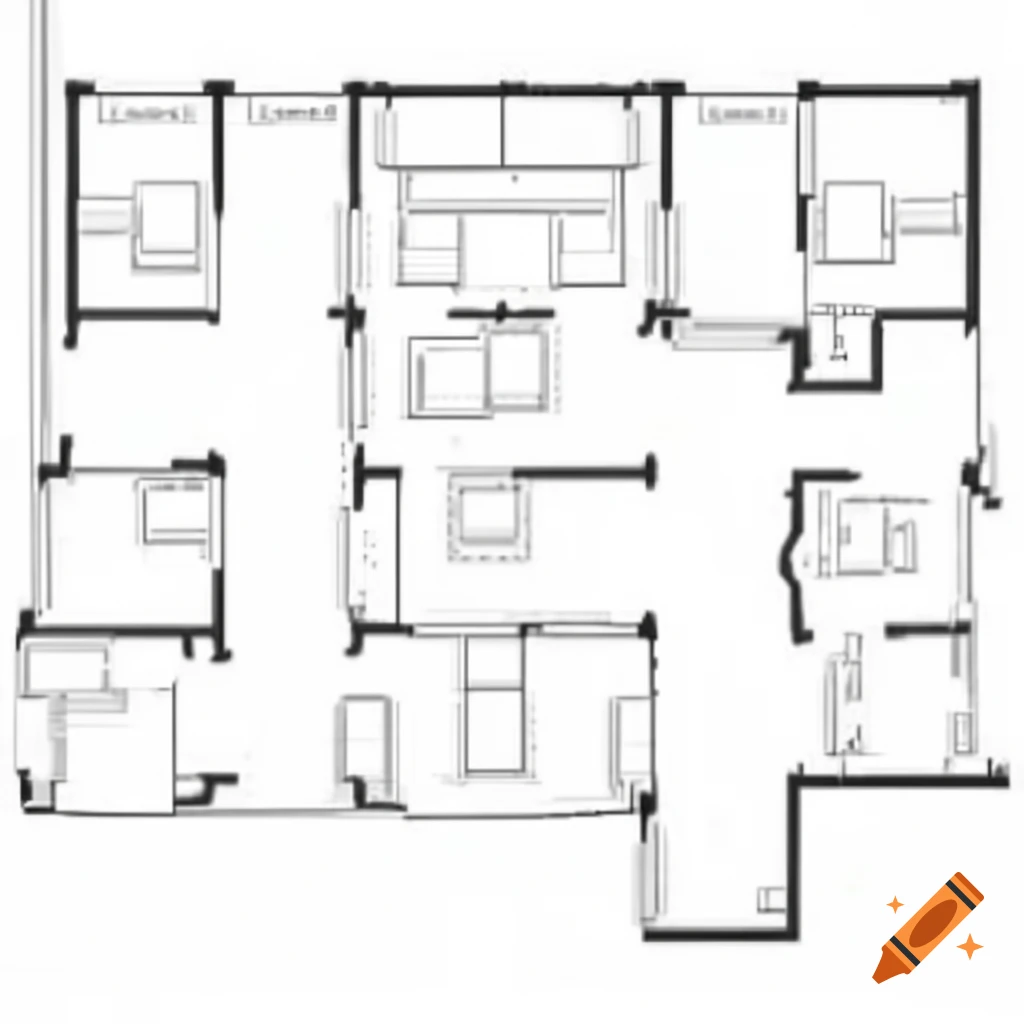 2D floor plan of ground floor featuring 4 offices, a lounge, and an ablution block
