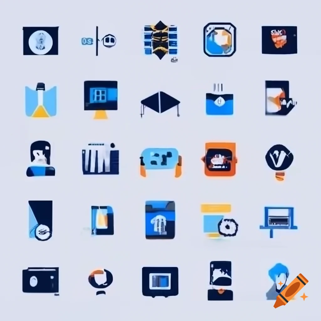 Icon representing diverse software package archive for easy restoration