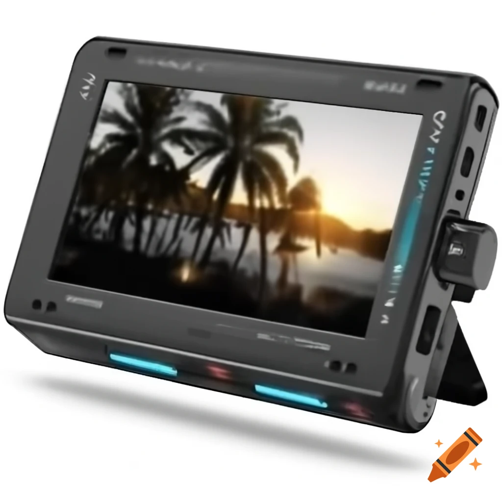 Model of Palm Pilot PDA with monochrome touch screen and USB-C ports