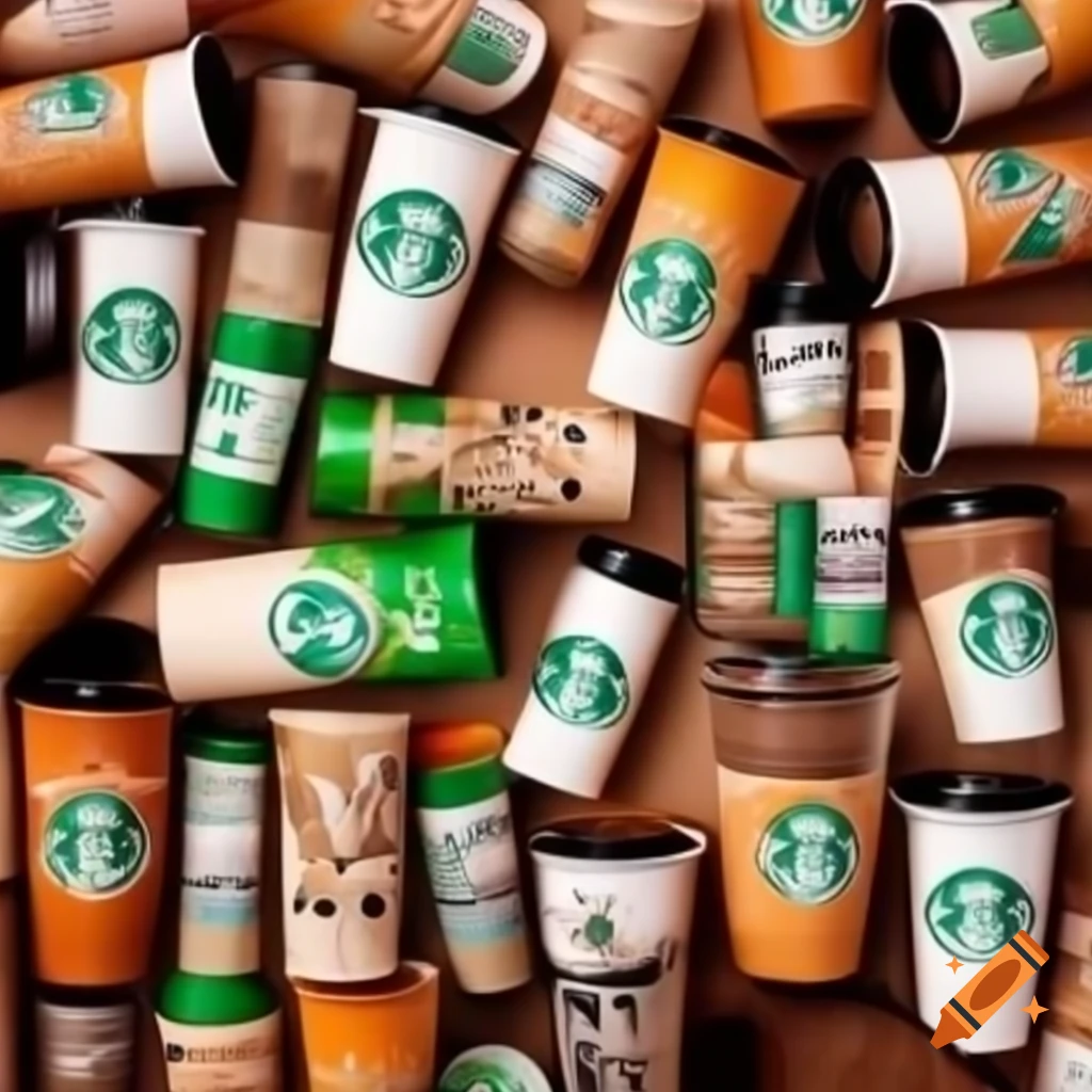 Variety of Starbucks products displayed