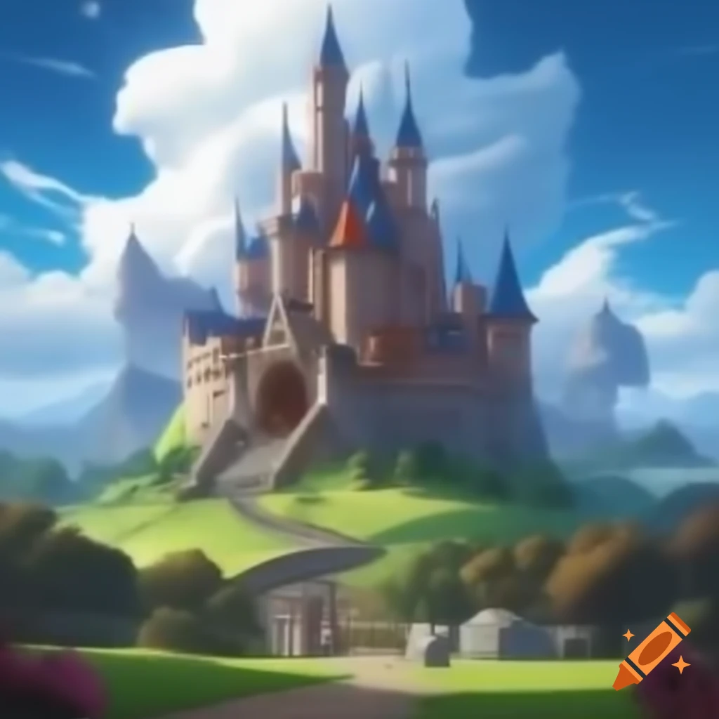 Imposing large castle structure on Craiyon