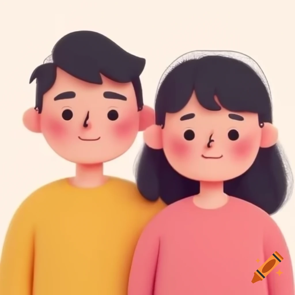 Young couple smiling together