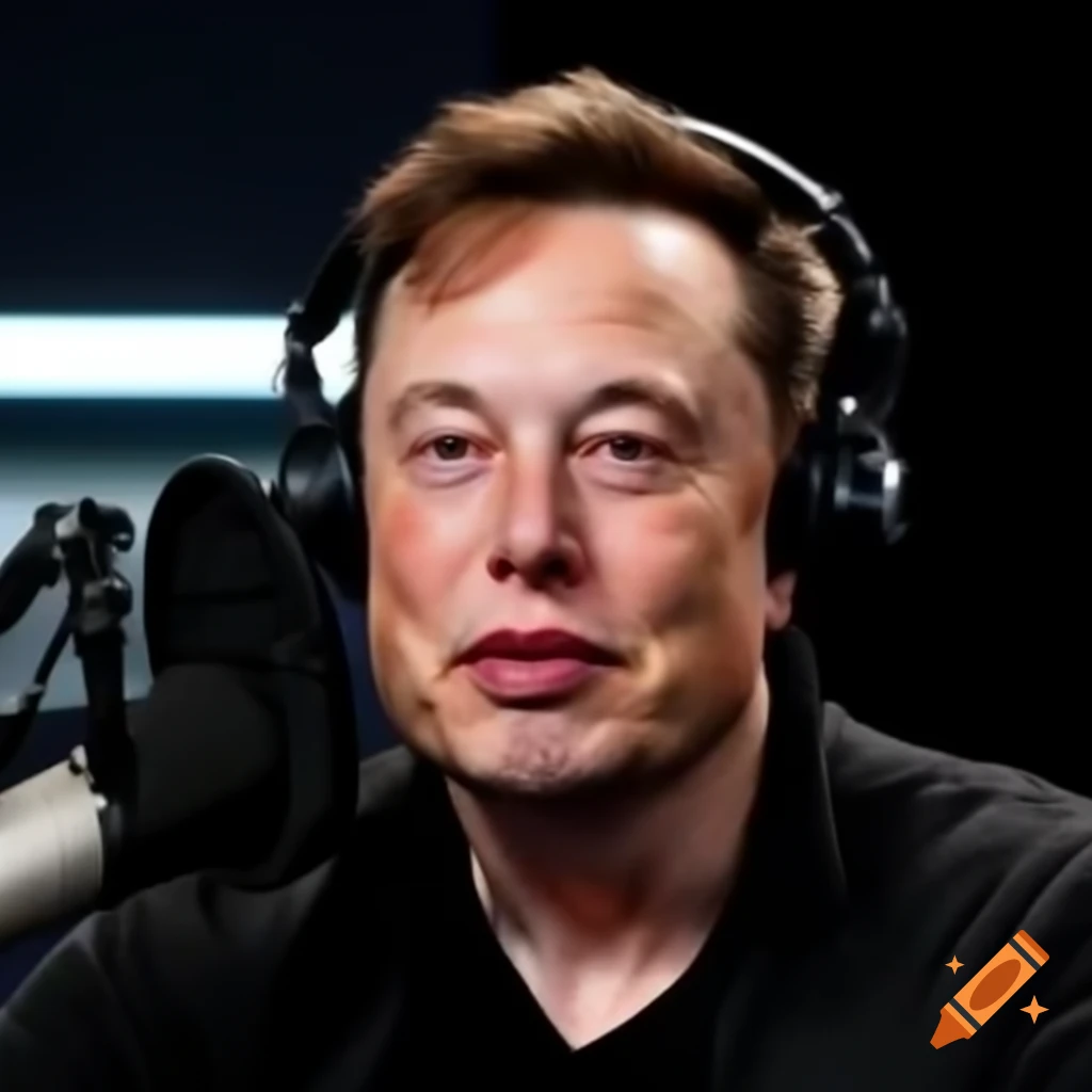 Elon Musk discussing topics on a podcast