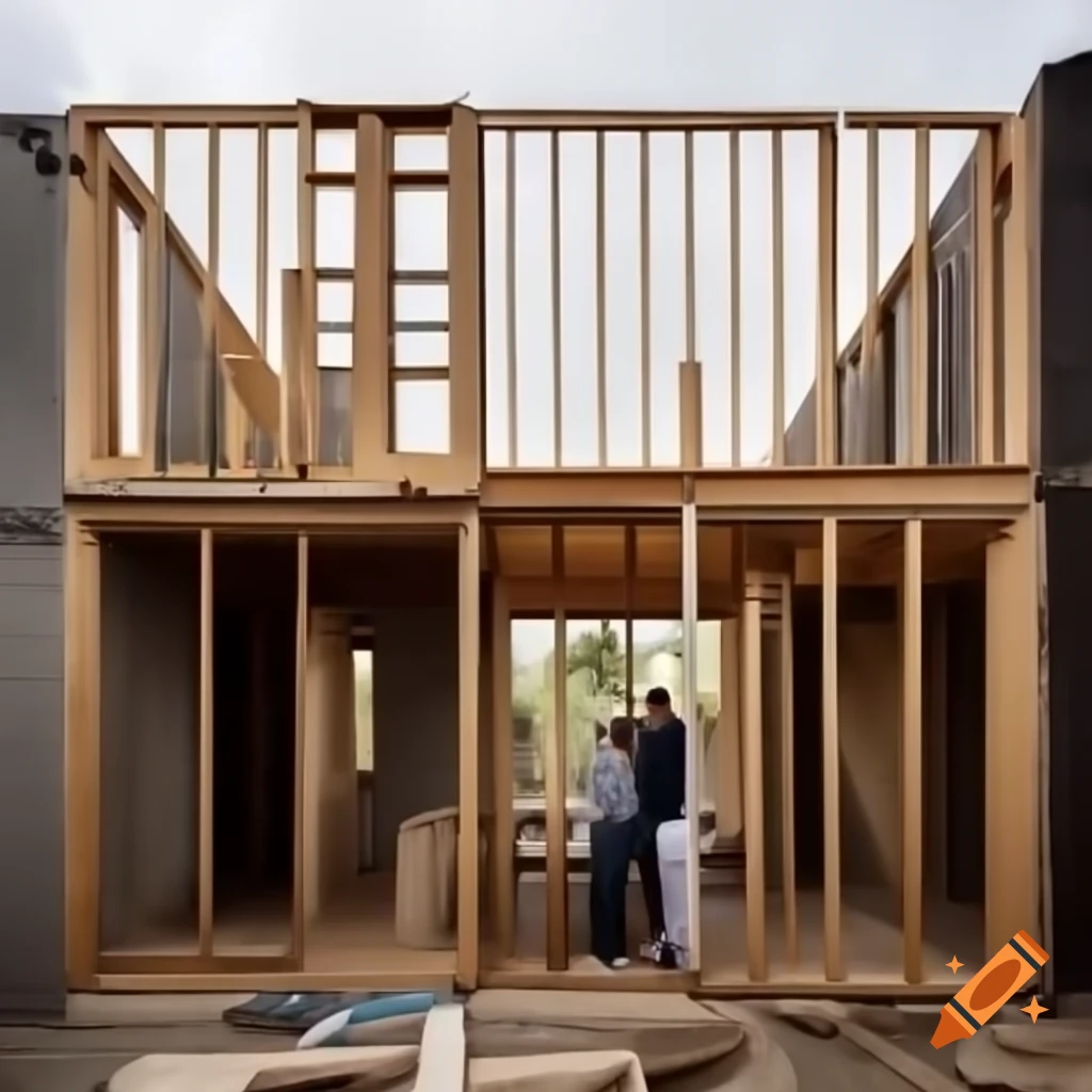 Construction process of a couple's house