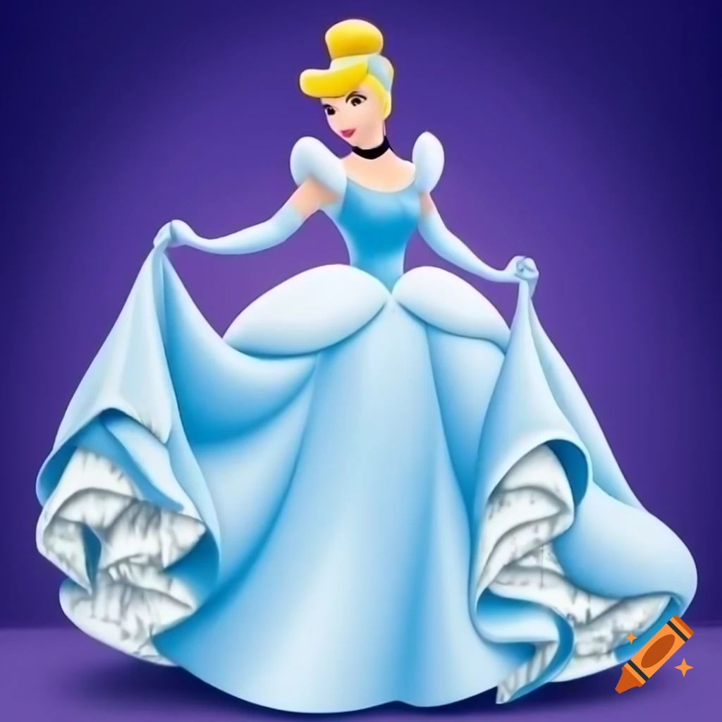 Cinderella in her iconic ball gown